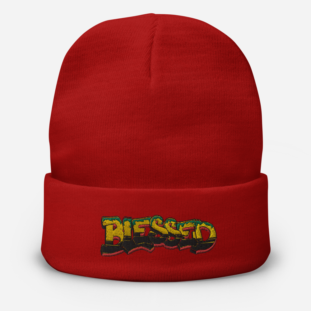 Blessed Graffiti Beanie (Embroidered)